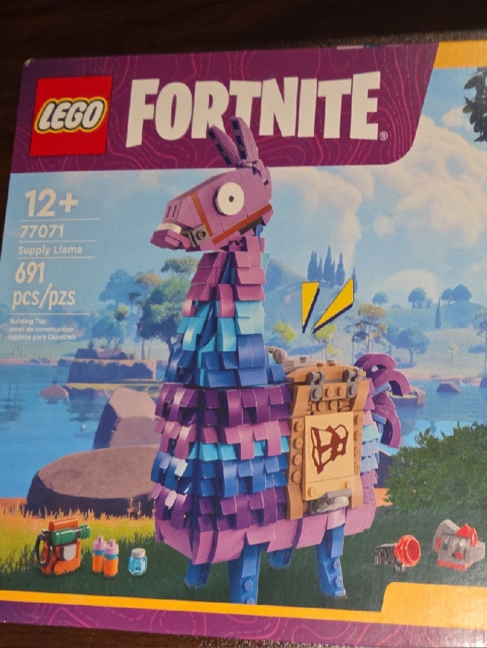 Lego Fortnite Llama Build - Purple, Blue & Tan Accents